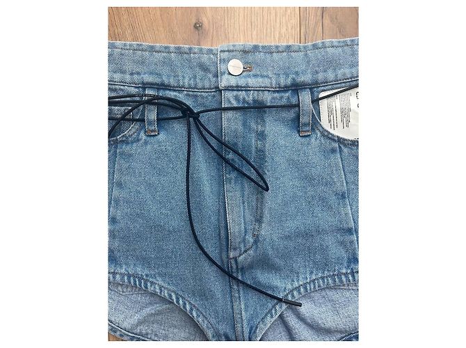 Autre Marque Pantaloncini in denim ttswtrs blu cotone - vista 4