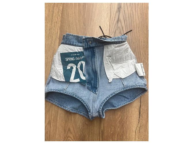 Autre Marque Pantaloncini in denim ttswtrs blu cotone - vista 6