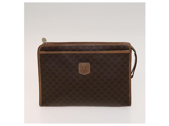 Céline CELINE Macadam Canvas Hand Clutch Bag, PVC-Leder, 5 Sets, Braun Beige, Authentisch ki5555 - Ansicht 13
