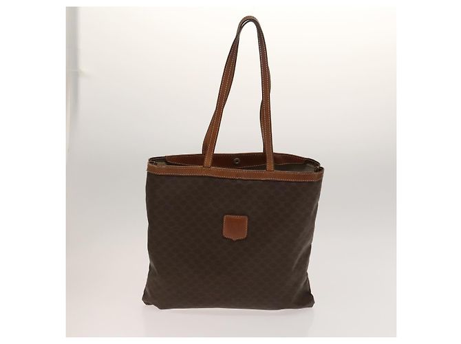 Céline CELINE Macadam Canvas Hand Clutch Bag, PVC-Leder, 5 Sets, Braun Beige, Authentisch ki5555 - Ansicht 2