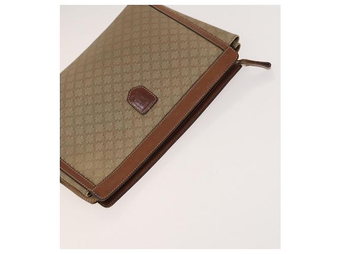 Céline CELINE Macadam Canvas Hand Clutch Bag, PVC-Leder, 5 Sets, Braun Beige, Authentisch ki5555 - Ansicht 20
