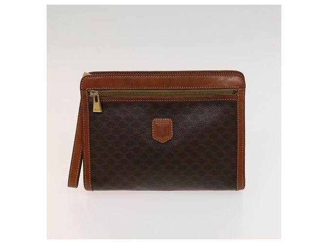 Céline CELINE Macadam Canvas Hand Clutch Bag, PVC-Leder, 5 Sets, Braun Beige, Authentisch ki5555 - Ansicht 23
