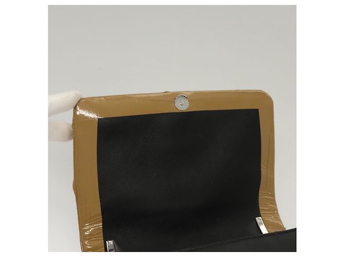Borsa a spalla in pelle con paillettes Burberry argento Auth BA1535 - vista 10