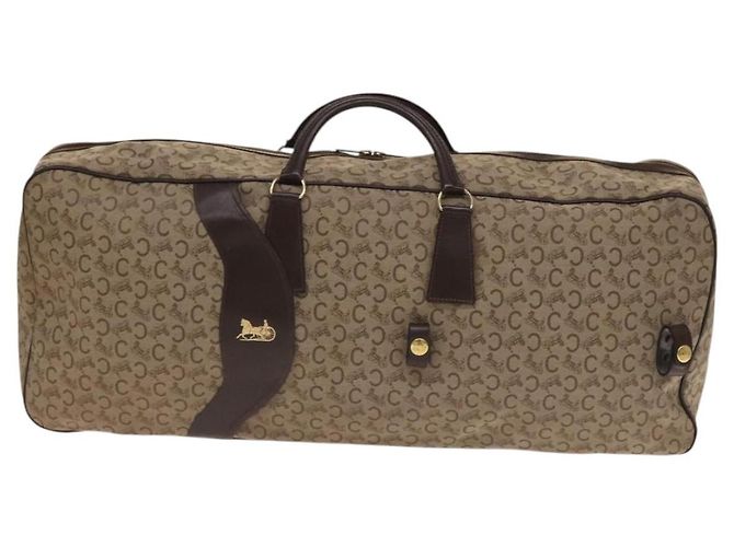 Céline CELINE C saluki Boston Bag Tela Beige Oro Auth KD400 D'oro - vista 13