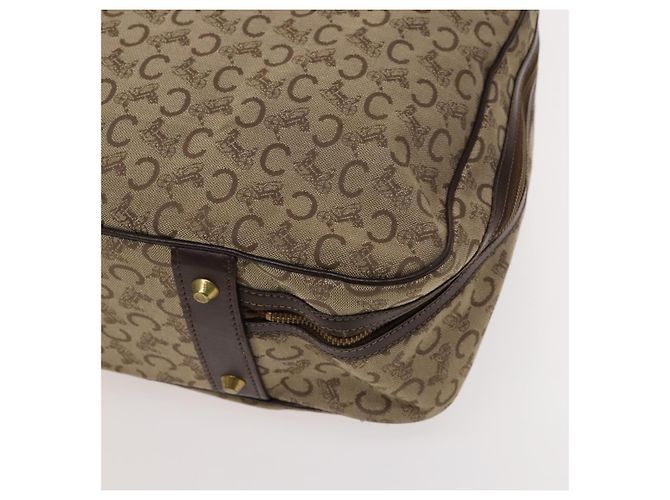Céline CELINE C saluki Boston Bag Tela Beige Oro Auth KD400 D'oro - vista 15