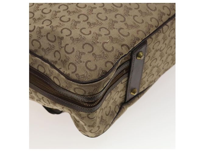 Céline CELINE C saluki Boston Bag Tela Beige Oro Auth KD400 D'oro - vista 16