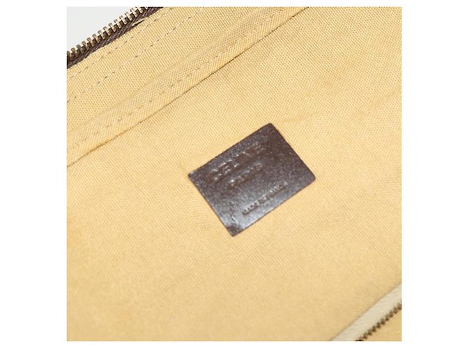 Céline CELINE C saluki Boston Bag Tela Beige Oro Auth KD400 D'oro - vista 19