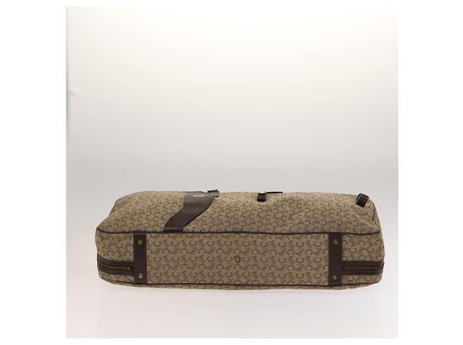 Céline CELINE C saluki Boston Bag Tela Beige Oro Auth KD400 D'oro - vista 5