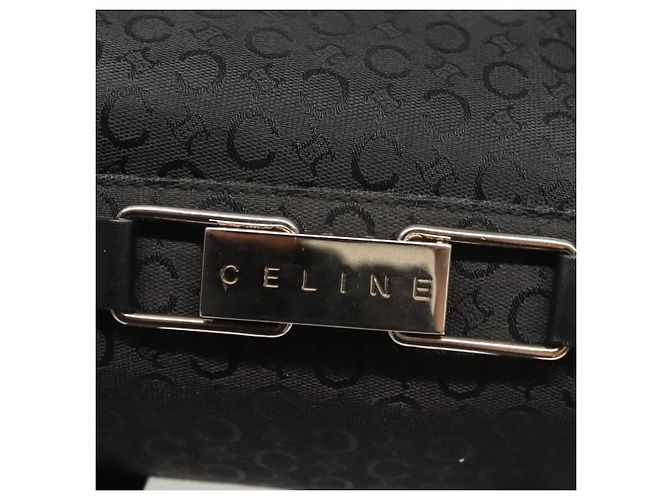 Céline Celine C Macadam Canvas Handtasche Schwarz Silber Authentisch bs24420 - Ansicht 10