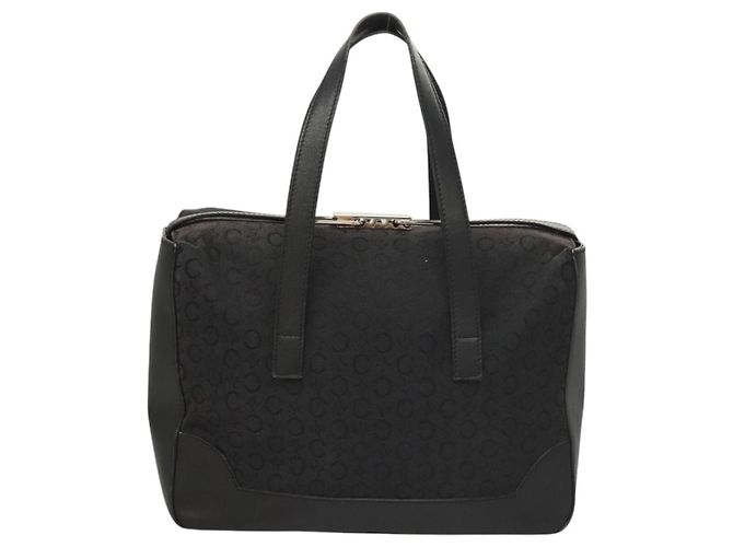 Céline Celine C Macadam Canvas Handtasche Schwarz Silber Authentisch bs24420 - Ansicht 13