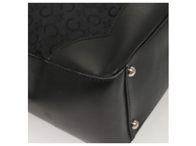 Céline Celine C Macadam Canvas Handtasche Schwarz Silber Authentisch bs24420 - Ansicht 15