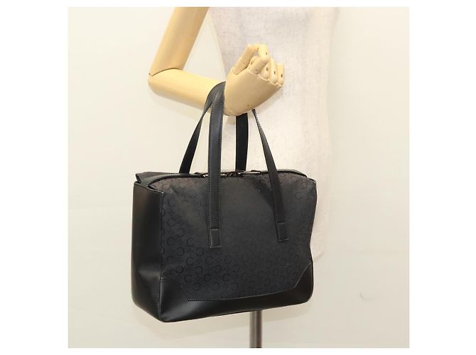 Céline Celine C Macadam Canvas Handtasche Schwarz Silber Authentisch bs24420 - Ansicht 25