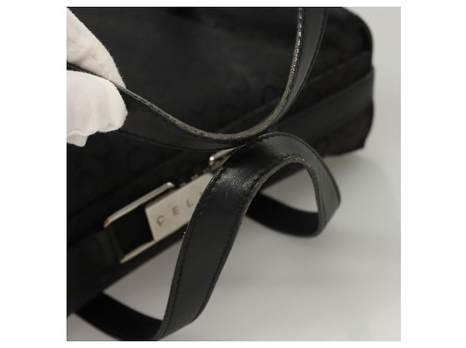 Céline Celine C Macadam Canvas Handtasche Schwarz Silber Authentisch bs24420 - Ansicht 7