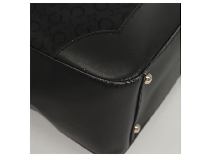Céline Celine C Macadam Canvas Handtasche Schwarz Silber Authentisch bs24420 - Ansicht 9