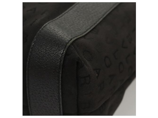 Bulgari Borsa a spalla BVLGARI Logo mania in nylon nero e argento Auth bs24412 - vista 16
