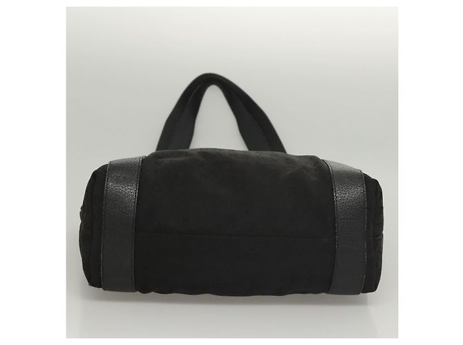 Bulgari Borsa a spalla BVLGARI Logo mania in nylon nero e argento Auth bs24412 - vista 5