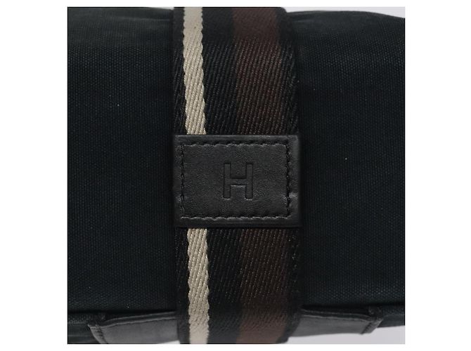 Troca Hermès HERMES Borsa Tote Orizzontale MM Canvas Nera Auth bs24178 Nero - vista 14