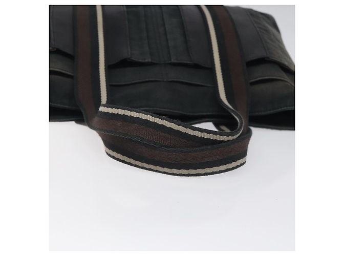 Troca Hermès HERMES Borsa Tote Orizzontale MM Canvas Nera Auth bs24178 Nero - vista 7
