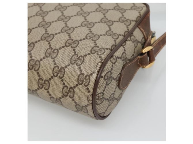 GUCCI GG Supreme Web Sherry Line Bag PVC Beige Gold 56 02 087 Auth ar13365 Golden - view 12