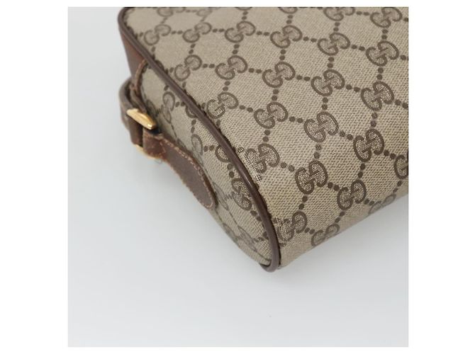 GUCCI GG Supreme Web Sherry Line Bag PVC Beige Gold 56 02 087 Auth ar13365 Golden - view 13