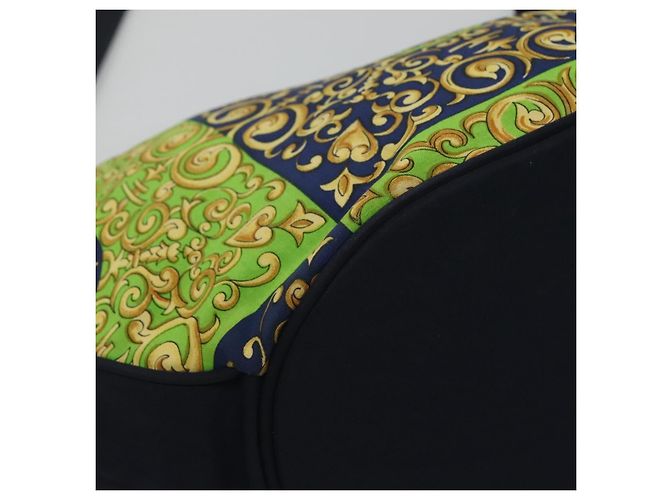 Borsa a Spalla in Tela Verde Auth 118063 VERSACE - vista 15