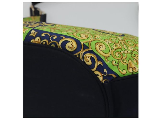 Borsa a Spalla in Tela Verde Auth 118063 VERSACE - vista 16