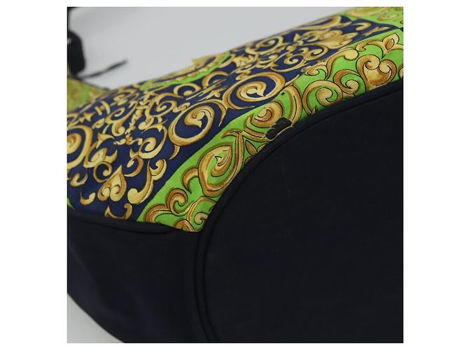 Borsa a Spalla in Tela Verde Auth 118063 VERSACE - vista 17