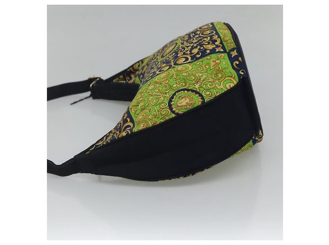 Borsa a Spalla in Tela Verde Auth 118063 VERSACE - vista 3