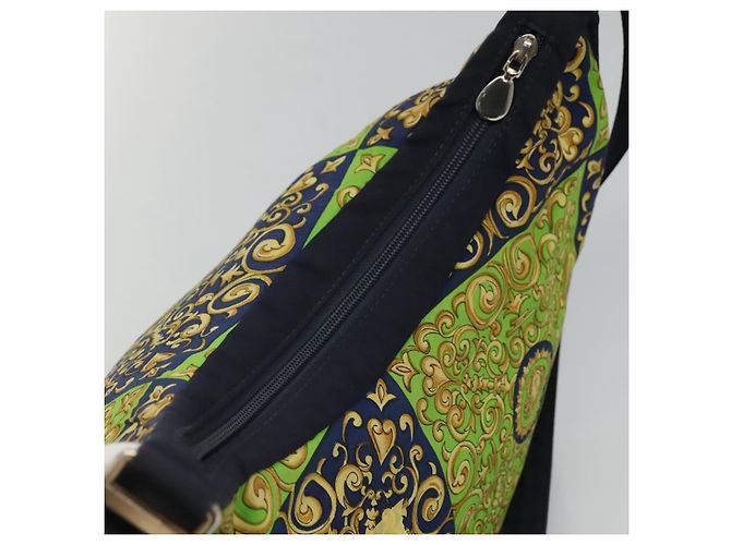 Borsa a Spalla in Tela Verde Auth 118063 VERSACE - vista 6