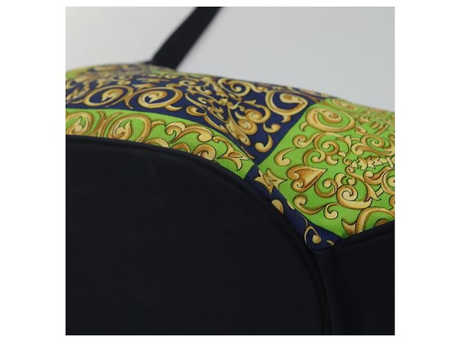 Borsa a Spalla in Tela Verde Auth 118063 VERSACE - vista 8