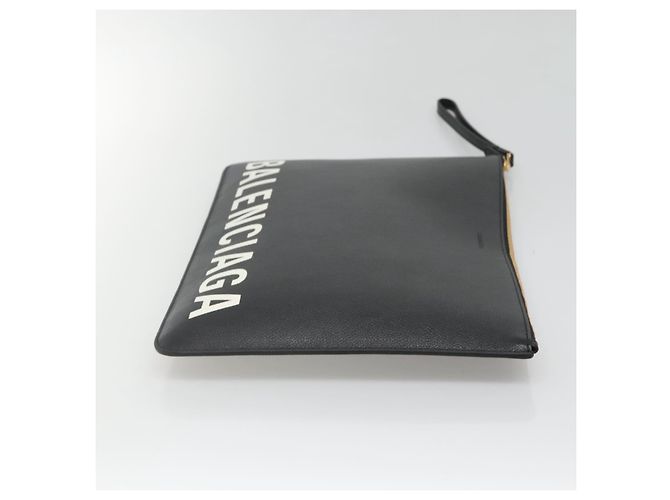 Sac à main BALENCIAGA en cuir noir et or 630626 Auth sw281 Doré - vue 3