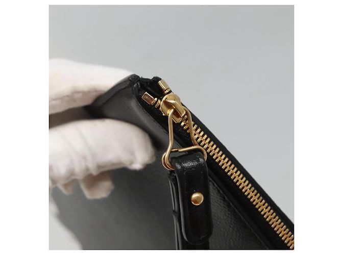 Sac à main BALENCIAGA en cuir noir et or 630626 Auth sw281 Doré - vue 9