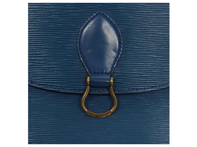 LOUIS VUITTON Borsa a Spalla Epi Saint Cloud GM Blu Toledo M52195 LV Auth 117532 - vista 18
