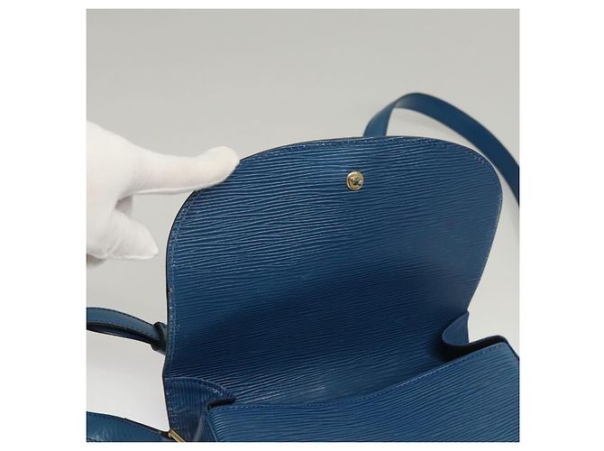 LOUIS VUITTON Borsa a Spalla Epi Saint Cloud GM Blu Toledo M52195 LV Auth 117532 - vista 19