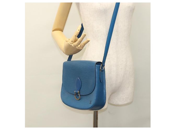 LOUIS VUITTON Borsa a Spalla Epi Saint Cloud GM Blu Toledo M52195 LV Auth 117532 - vista 26