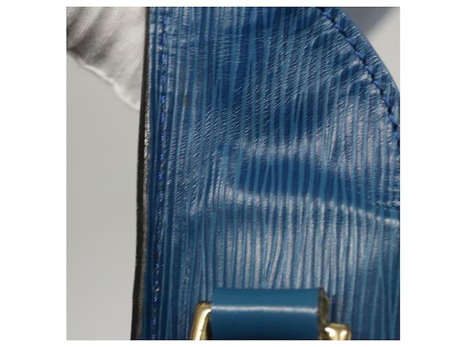 LOUIS VUITTON Borsa a Spalla Epi Saint Cloud GM Blu Toledo M52195 LV Auth 117532 - vista 9