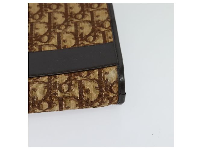 Borsa a spalla in tela Trotter Christian Dior marrone oro Auth BA1136 D'oro - vista 11