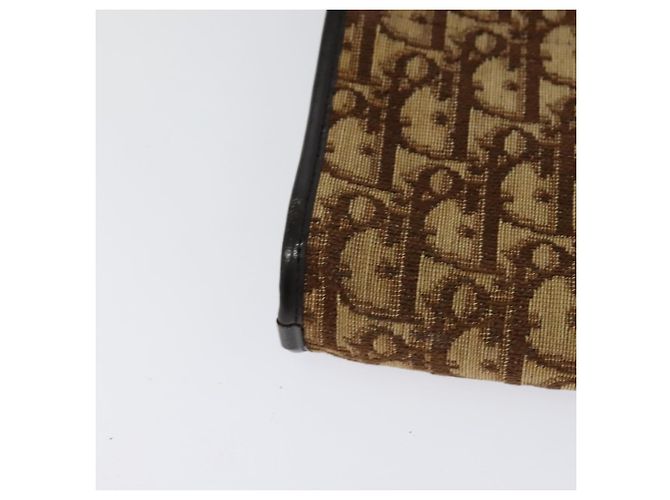 Borsa a spalla in tela Trotter Christian Dior marrone oro Auth BA1136 D'oro - vista 12