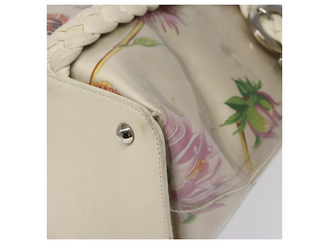 Borsa a Spalla Salvatore Ferragamo Vinile Bianco Auth bs24291 - vista 10