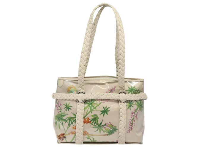 Borsa a Spalla Salvatore Ferragamo Vinile Bianco Auth bs24291 - vista 3