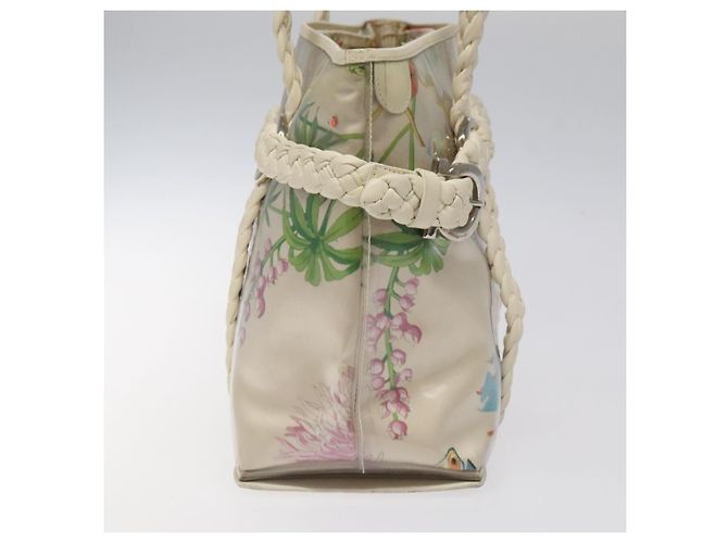 Borsa a Spalla Salvatore Ferragamo Vinile Bianco Auth bs24291 - vista 4