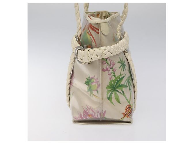 Borsa a Spalla Salvatore Ferragamo Vinile Bianco Auth bs24291 - vista 5
