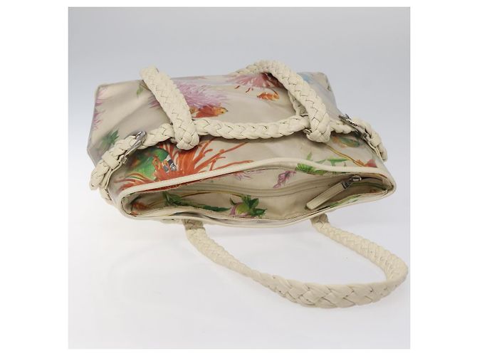 Borsa a Spalla Salvatore Ferragamo Vinile Bianco Auth bs24291 - vista 6