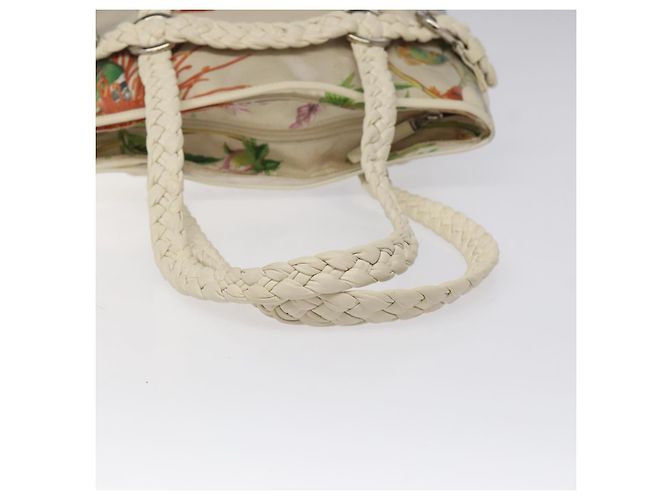 Borsa a Spalla Salvatore Ferragamo Vinile Bianco Auth bs24291 - vista 7