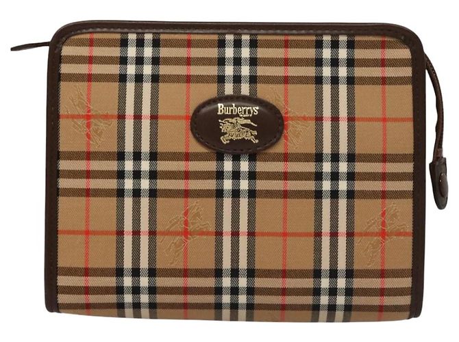 Autre Marque Burberrys Nova Check Accessoire Tasche aus Canvas Beige Auth yk17888 - Ansicht 13