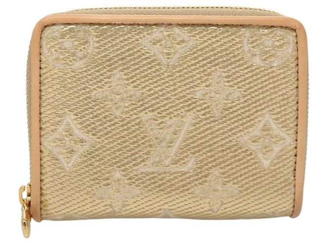 Monedero Zippy de jacquard laminado Monogram LOUIS VUITTON M82483 Auth 116266SM Dorado - vista 13