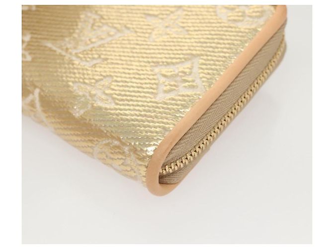 Monedero Zippy de jacquard laminado Monogram LOUIS VUITTON M82483 Auth 116266SM Dorado - vista 14