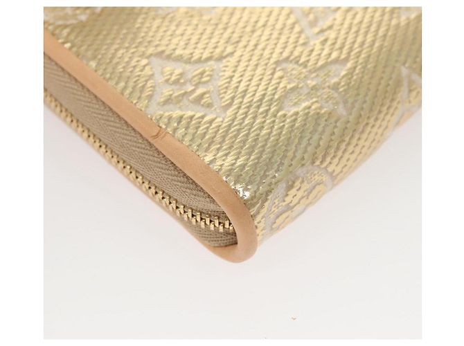 Monedero Zippy de jacquard laminado Monogram LOUIS VUITTON M82483 Auth 116266SM Dorado - vista 15