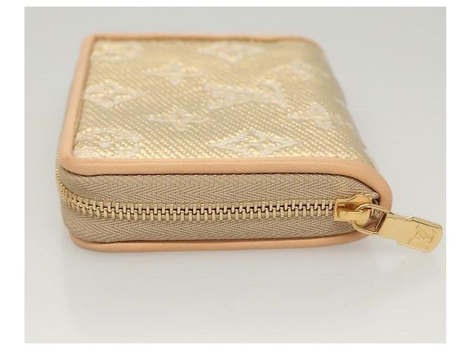 Monedero Zippy de jacquard laminado Monogram LOUIS VUITTON M82483 Auth 116266SM Dorado - vista 4