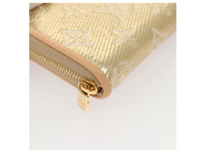 Monedero Zippy de jacquard laminado Monogram LOUIS VUITTON M82483 Auth 116266SM Dorado - vista 7